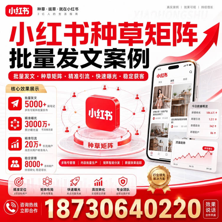新星小红书种草矩阵批量发文案例